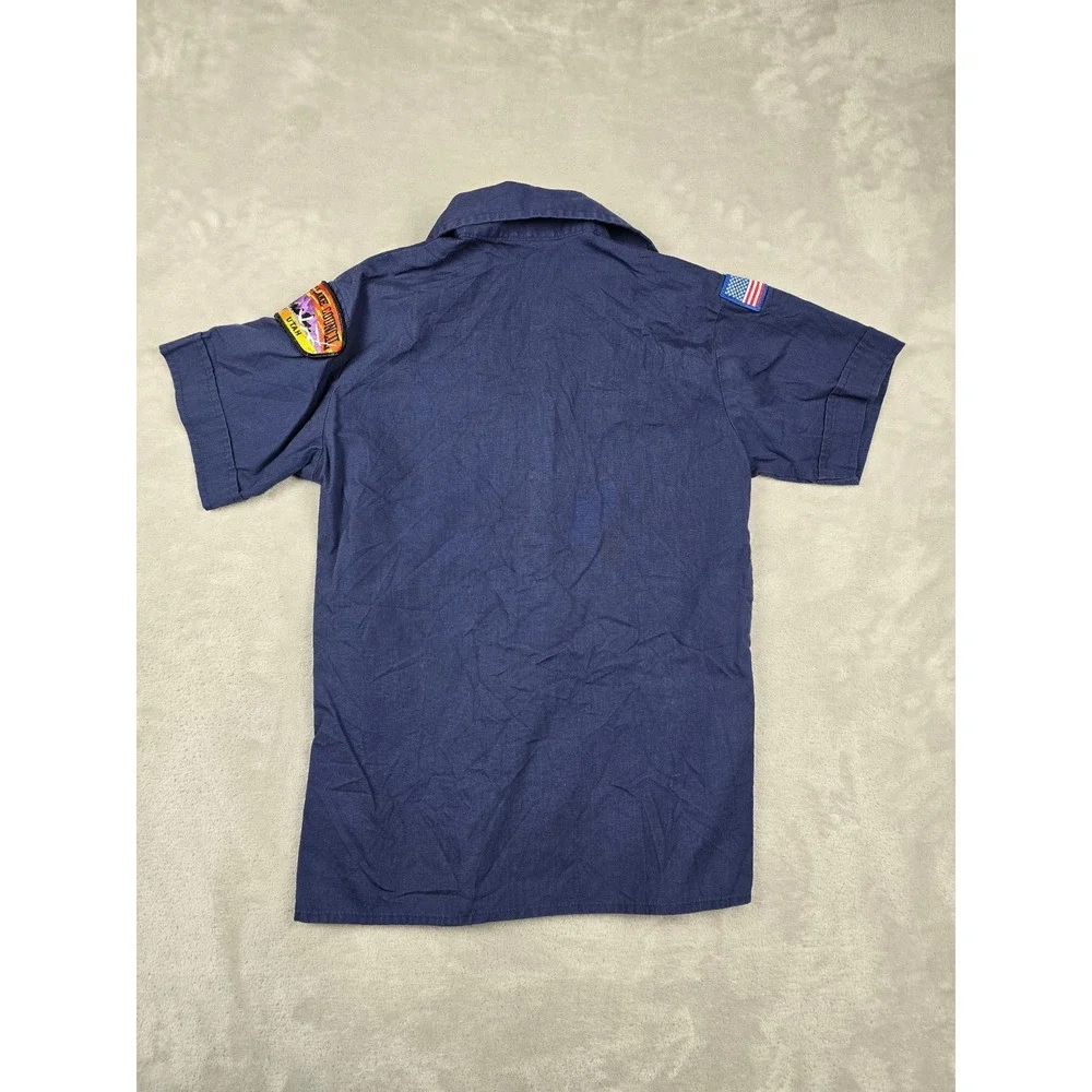 Boy‎ Scouts of America Shirt Kids Youth M Blue Great Salt Lake Utah Patches